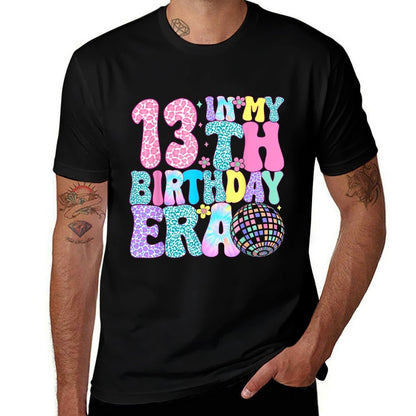 In My 13th Birthday Era Thirteen 13 Year Old Birthday Girl  Vintage-inspired T-Shirt