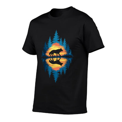 Wolf Forest Nature Wildlife Outdoor Men Women Kids Boys  Stretchy T-Shirt