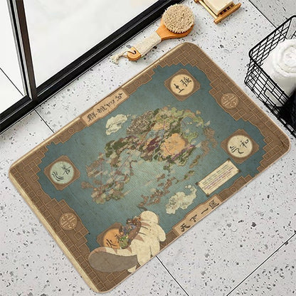 Avatar The Last Airbender Map Durable Bath Mat