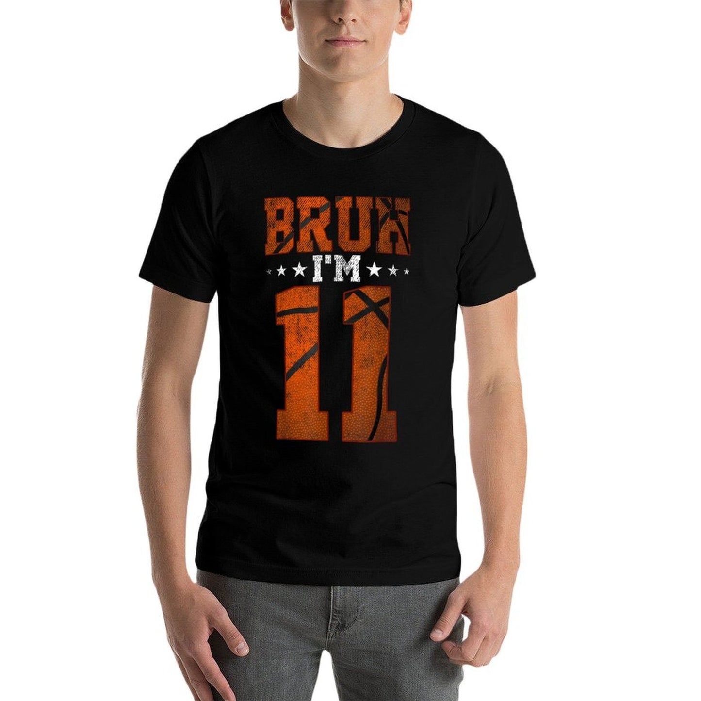 11th Birthday Basketball Bruh I’m 11 Year Old Birthday Party  Odor-resistant T-Shirt