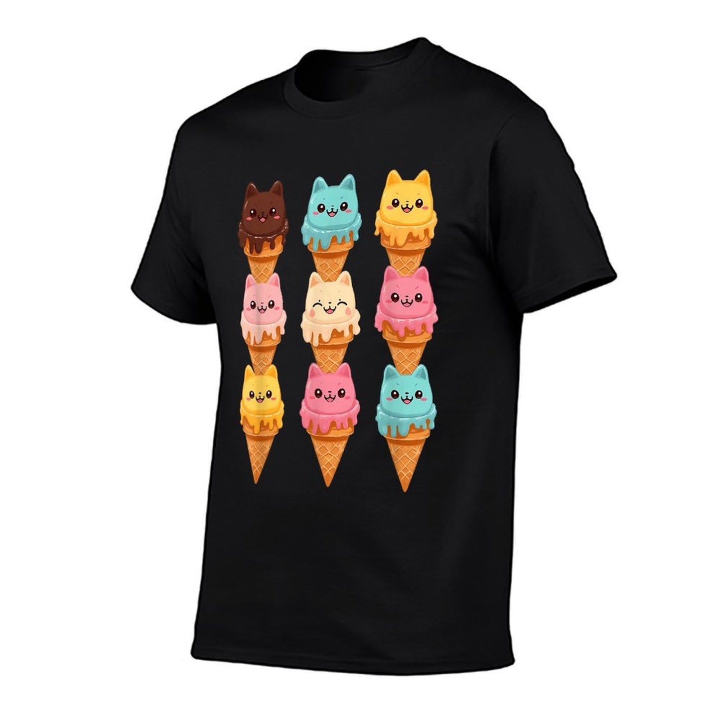 Ice Cream Cats Funny Cat Sweet Gelato Sherbet Kitty Lover  Versatile T-Shirt