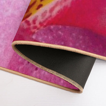 Pink Orchid Bloom  Easy Maintenance Bath Mat