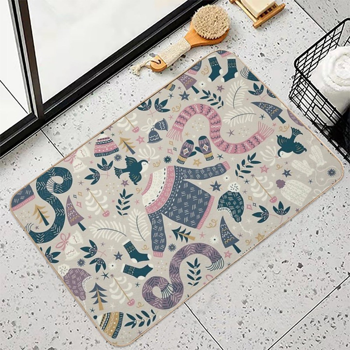 Winter Woolies  High-Traffic Bath Mat