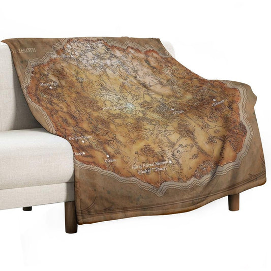 Map of Ancient Kalimdor after The Ordering of Azeroth Shrink-resistant Throw Blanket