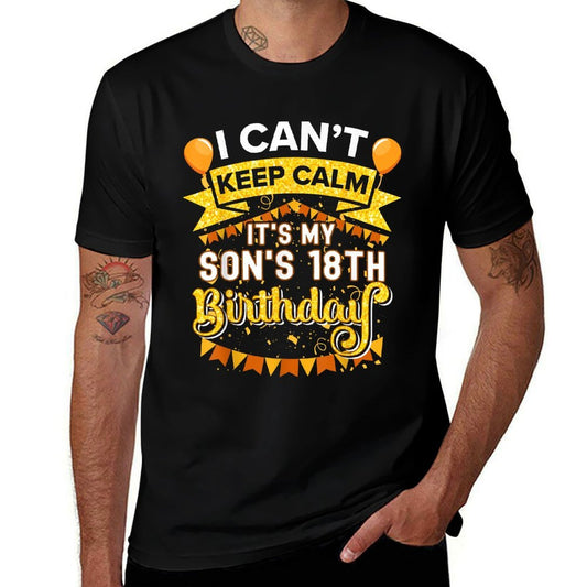 It's My Son 18th Birthday Matching Family Party  Tagless Design T-Shirt