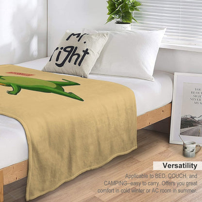 Yoga Frog Mood Machine-washable Throw Blanket