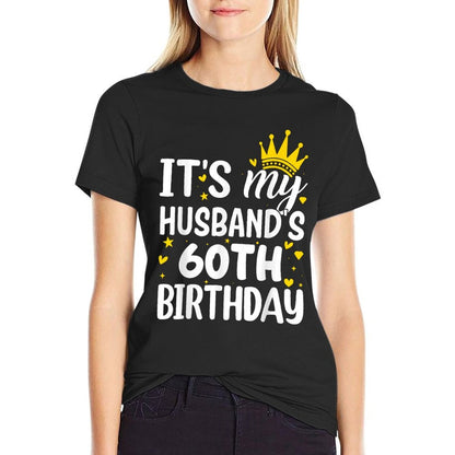It's My Husband's 60 Year Old Birthday Couple 60th  Eco-friendly Material T-Shirt