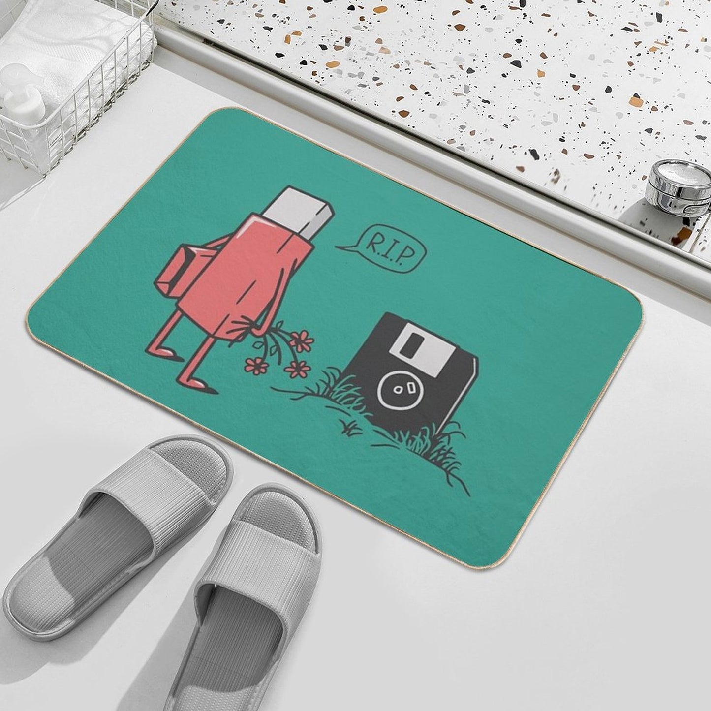 RIP Floppy  Odorless Bath Mat