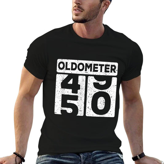 Oldometer 50 Birthday Gift - 50 Years Funny 50th Birthday  Soft T-Shirt
