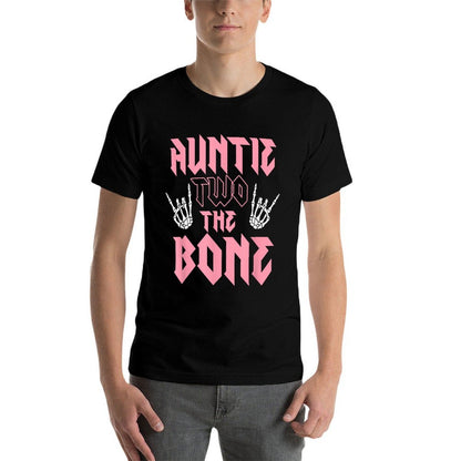 Auntie Two The Bone Birthday 2 Years Old Birthday Girl  High-quality Stitching T-Shirt