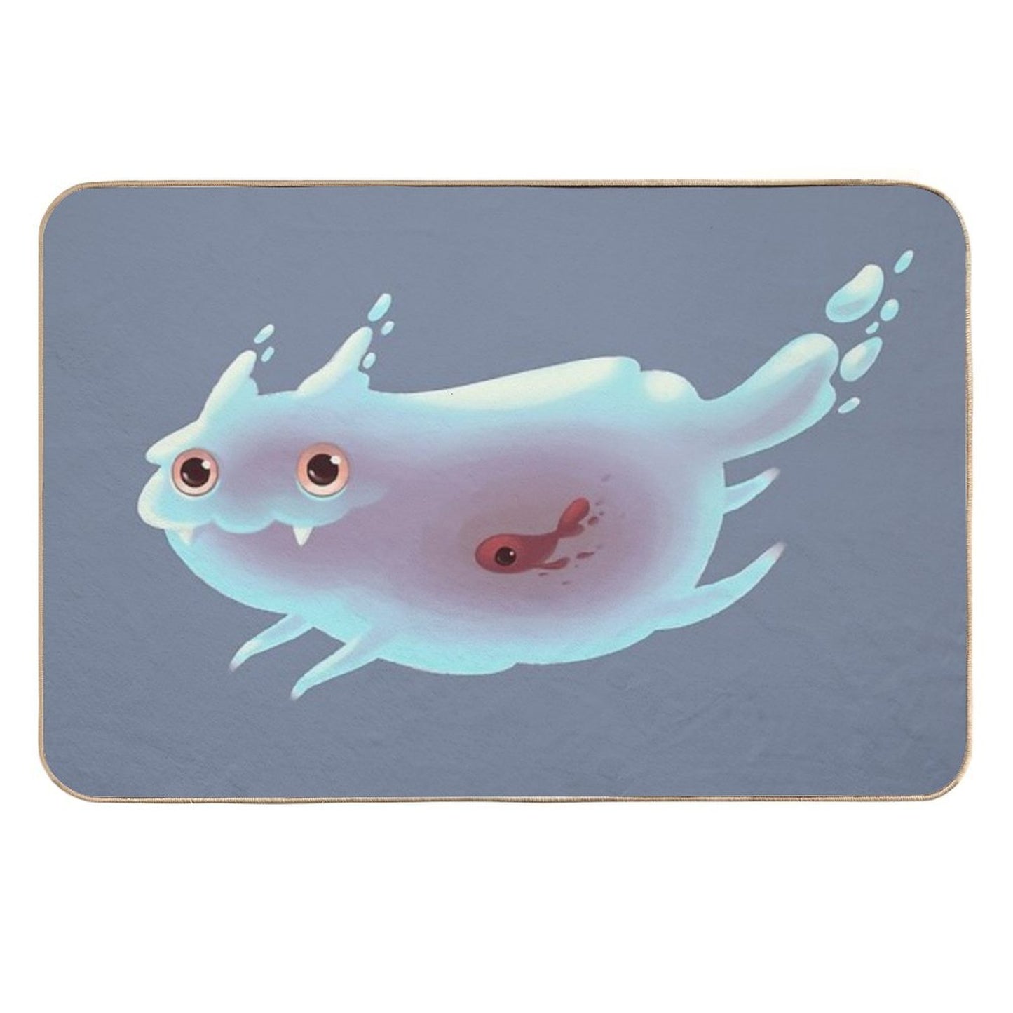 Ghost Cat  Rapid-Drying Bath Mat