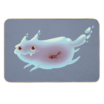 Ghost Cat  Rapid-Drying Bath Mat