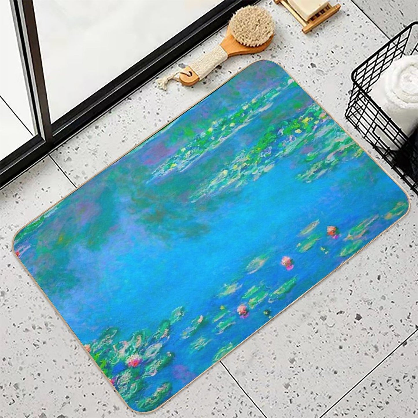 Claude Monet - Water Lilies,blue Water Lilies ,No.2,  Odorless Bath Mat