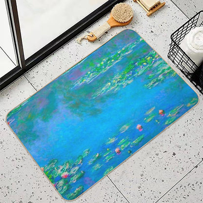 Claude Monet - Water Lilies,blue Water Lilies ,No.2,  Odorless Bath Mat