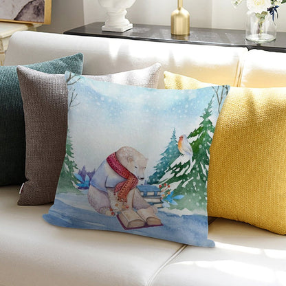 Winter Bear Soft Warmth Comfort Throw Pillow