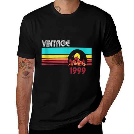 Gift for 21 Year Old Vintage Beach 1999 21st Birthday  Heathered Texture T-Shirt