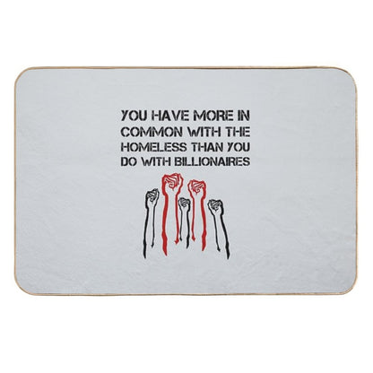 Communist Socialist Left Class Solidarity Anti Billionaire  Eco-Friendly Bath Mat