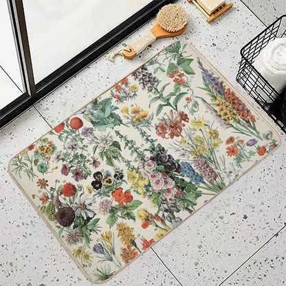 Adolphe Millot Fleurs A  Multi-Purpose Bath Mat