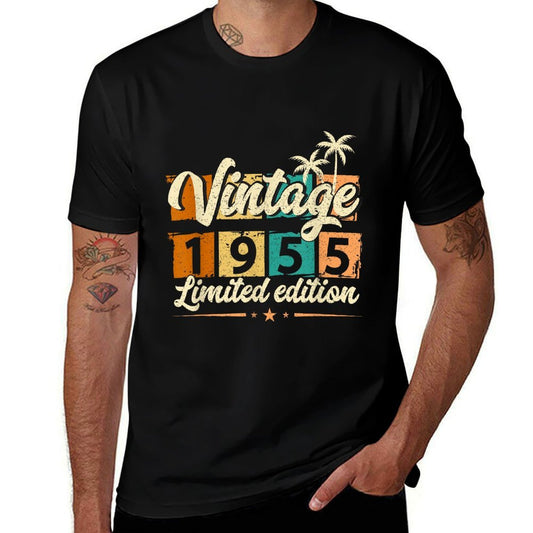 Vintage Born in 1955 Limited Edition Men And Women Birthday Comfortable T-Shirt