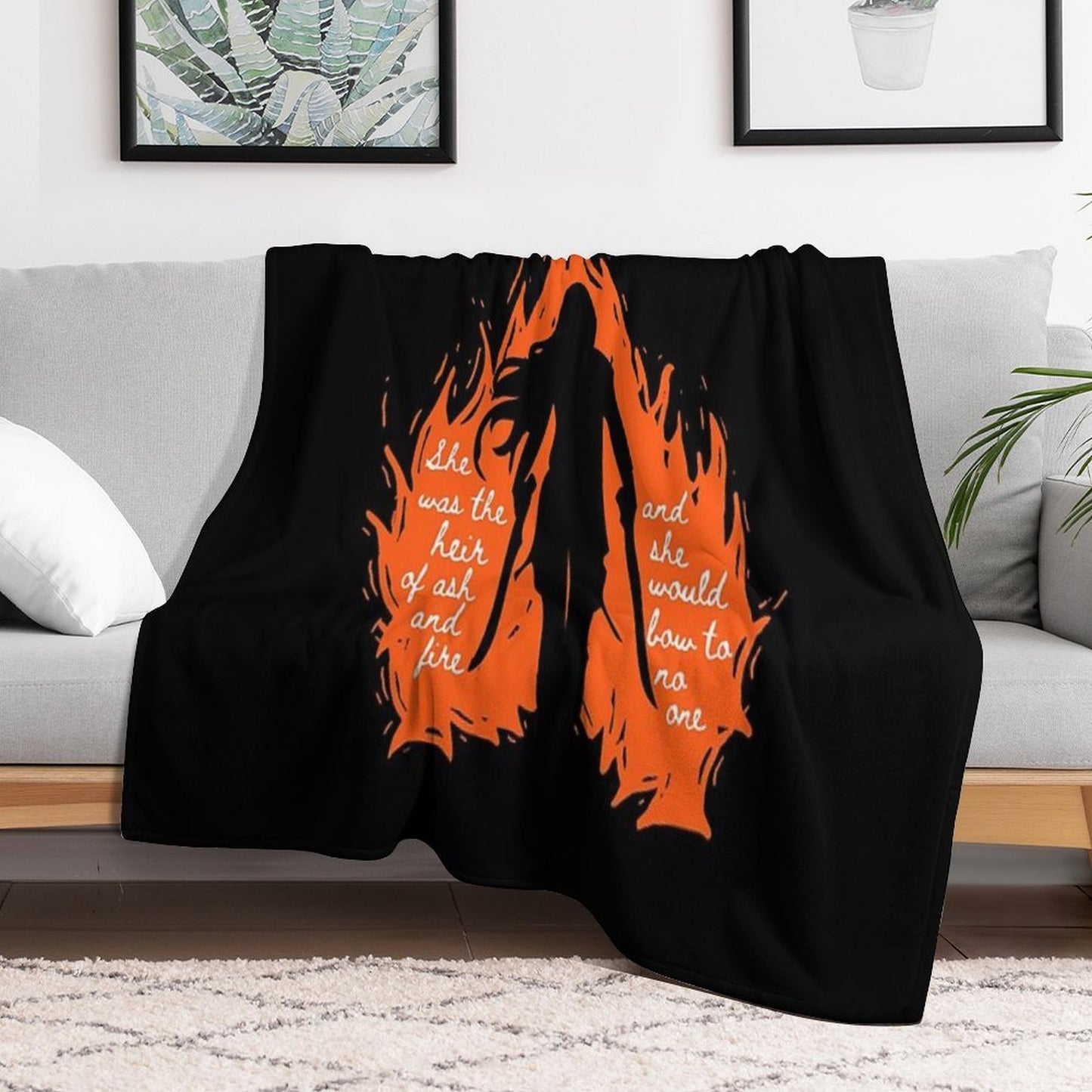 She Was The Heir of Ash And Fire Wrinkle-free Throw Blanket