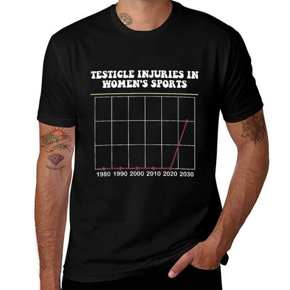 Testicle Injuries In Womens Sports Funny Design  Moisture-wicking T-Shirt