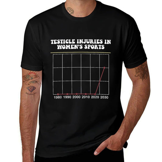 Testicle Injuries In Womens Sports Funny Design  Moisture-wicking T-Shirt