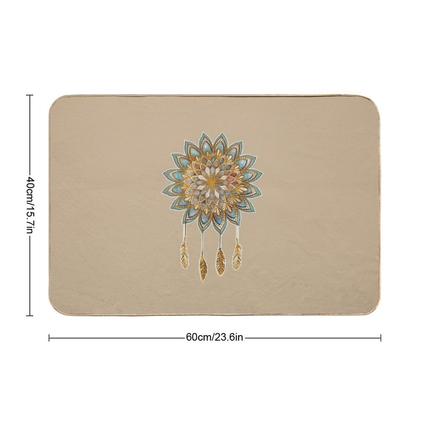 Golden Dreams Dreamcatcher  Rapid-Drying Bath Mat