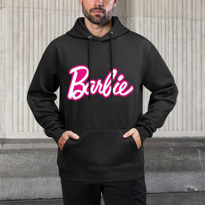 Barbie Current Pink And White Script Logo Shape Retention Hoodie