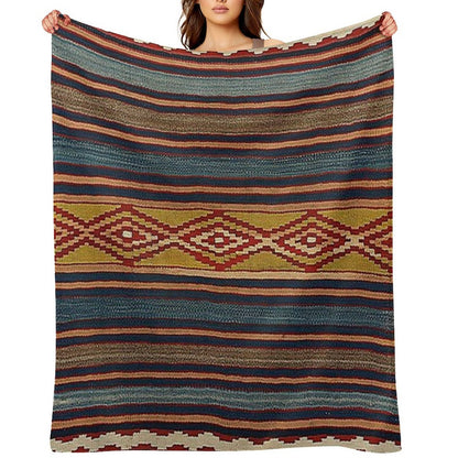 Navajo Blanket,southwestern Art,native American Art,indian Art,arizona,dessert,geometric Pattern,bow And Arrows,cowboys And Indi Anti-pilling Throw Blanket
