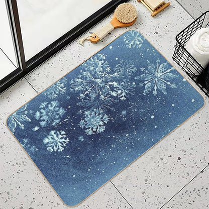 Falling Snowflakes  Repositionable Bath Mat