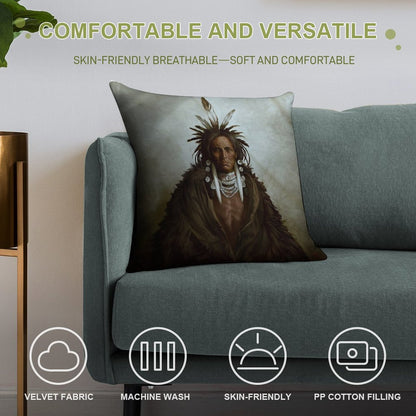 Crow Soft Shrink-Resistant Throw Pillow