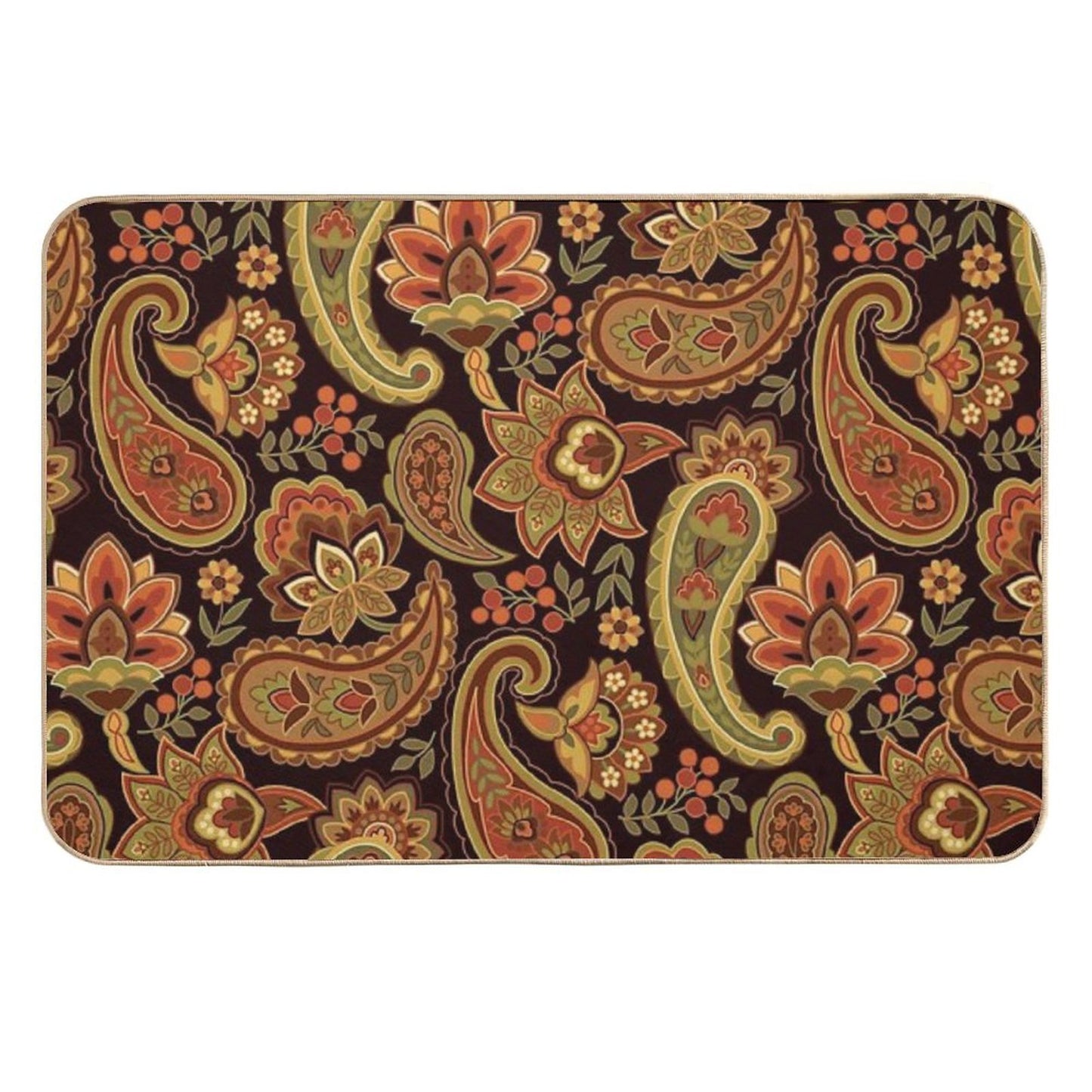 Autumn Paisley  Non-Slip Bath Mat