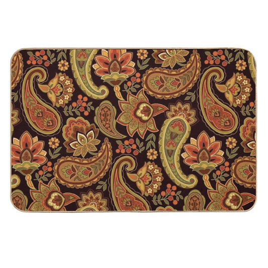 Autumn Paisley  Non-Slip Bath Mat