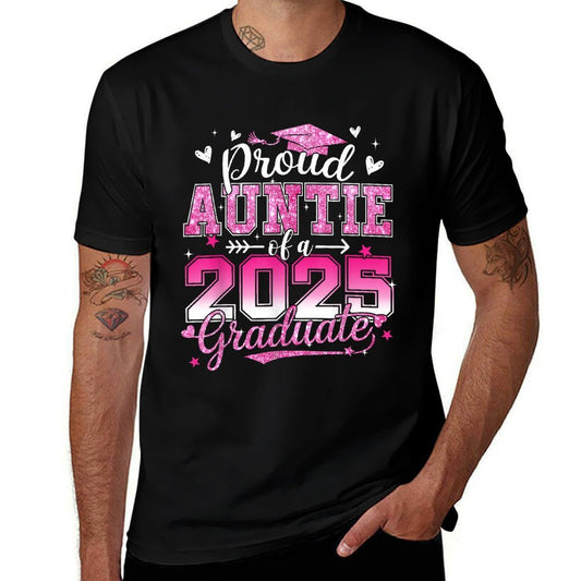 Graduation 2025 Proud Auntie Of A 2025 Graduate Floral Women  Quick-drying T-Shirt