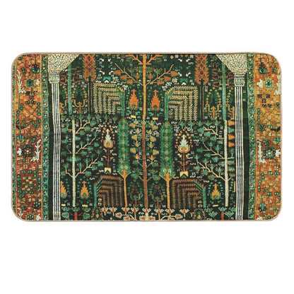 Weeping Willow Antique Bijar Persian Rug Print  Anti-Trip Bath Mat