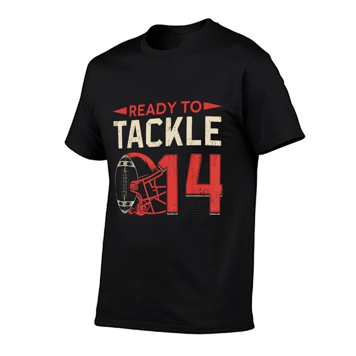 Ready To Tackle 14 American Football It's My 14th Birthday  Eco-friendly Material T-Shirt
