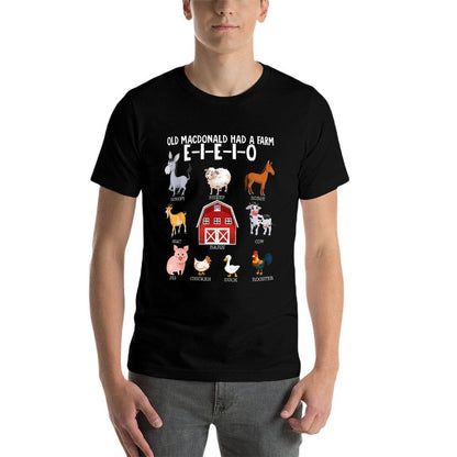 Toddler Kids Farm Animals Old MacDonald Had A Farm E-I-E-I-O  Lightweight T-Shirt