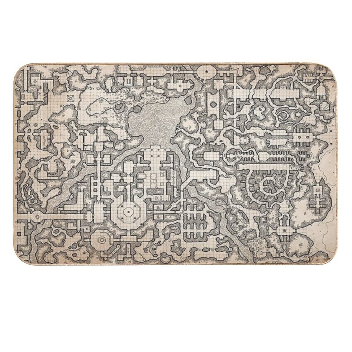 The Winter Tombs - A Massive Dungeon Complex by Dyson Logos  Fade-Resistant Bath Mat