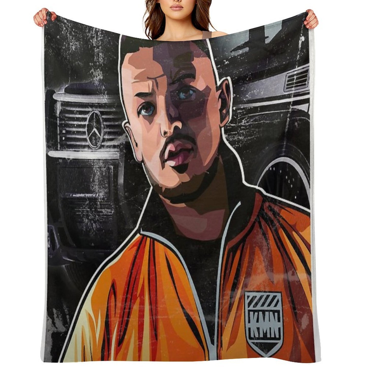 AZET KMN GANG  German Rap  HipHop  Rap Music Quick-dry Throw Blanket
