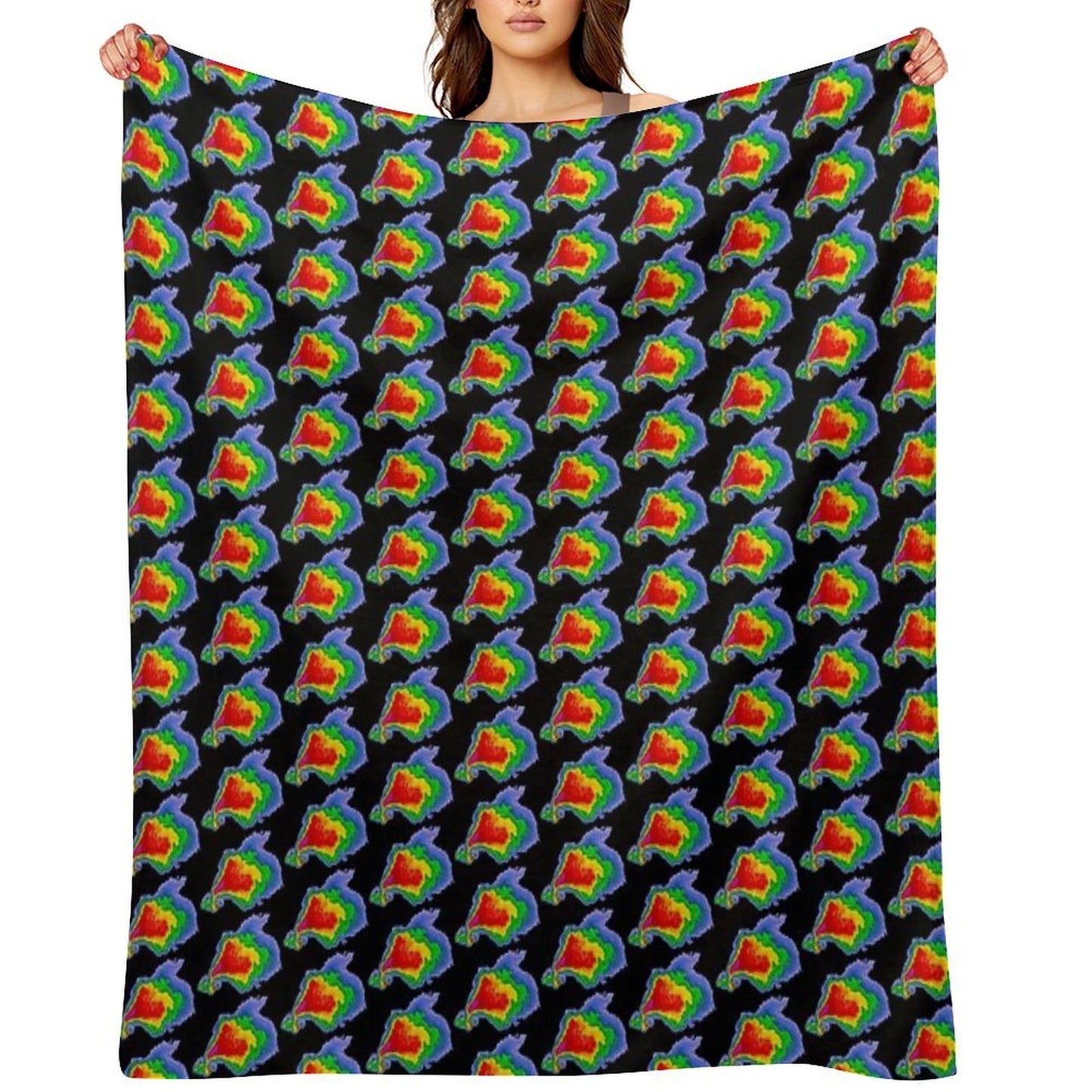 Supercell Radar Hook Echo 1 Sustainable Throw Blanket
