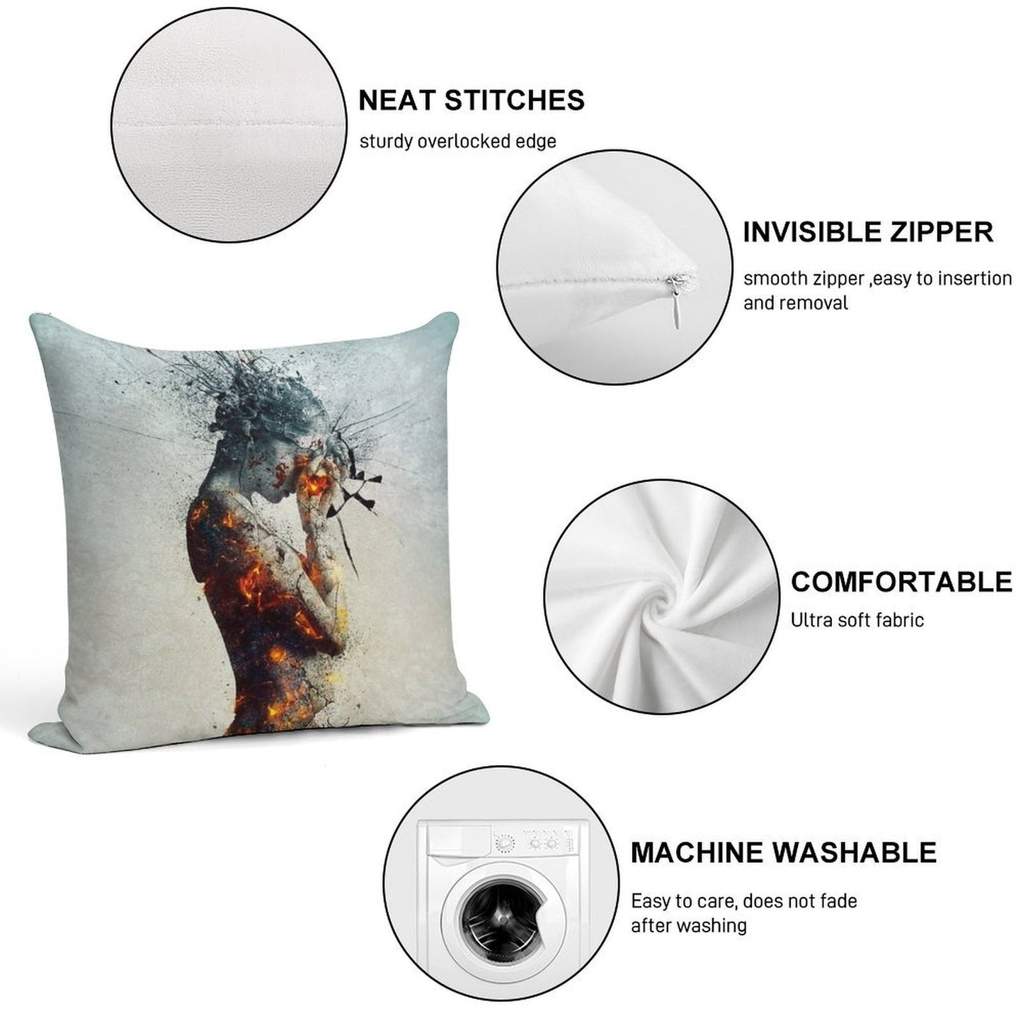 Deliberation Soft Luxury Feel Throw Pillow