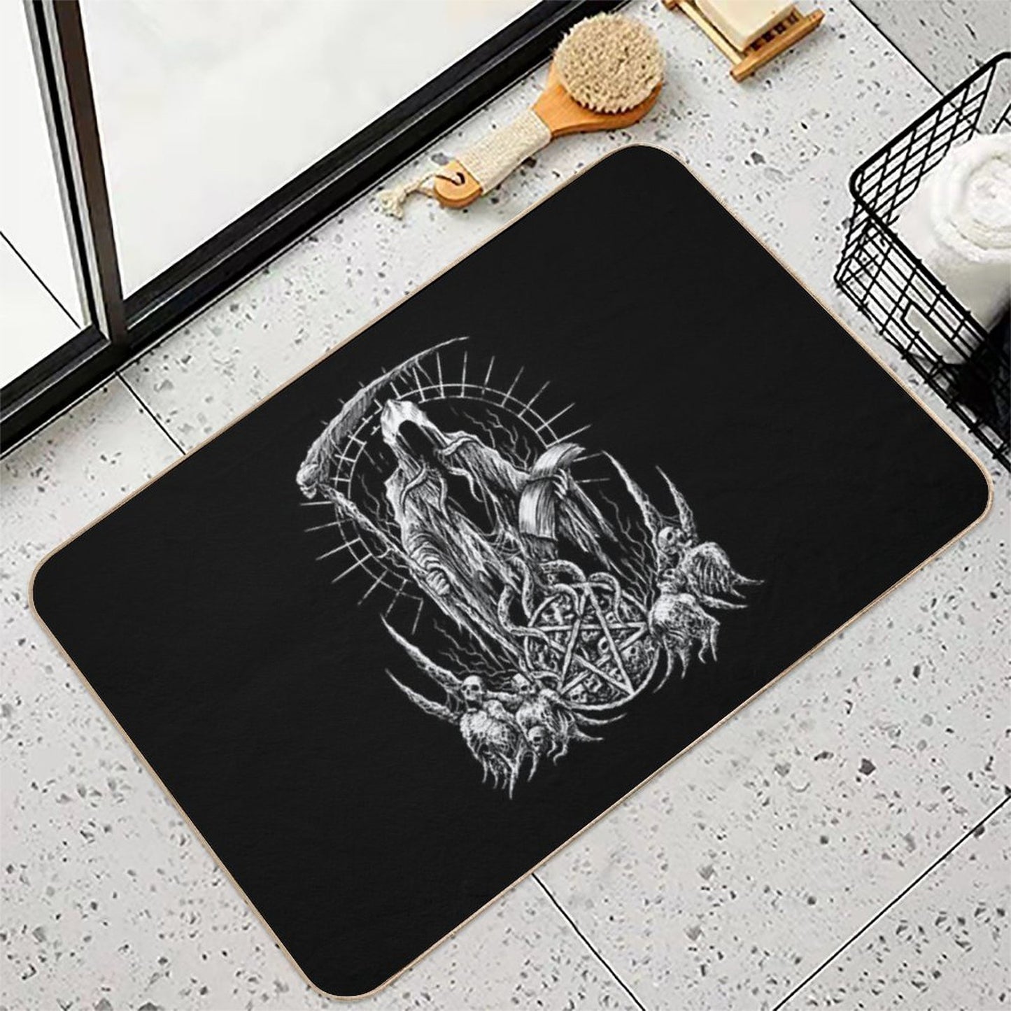 Demonic Grim Reaper  Long-Lasting Bath Mat