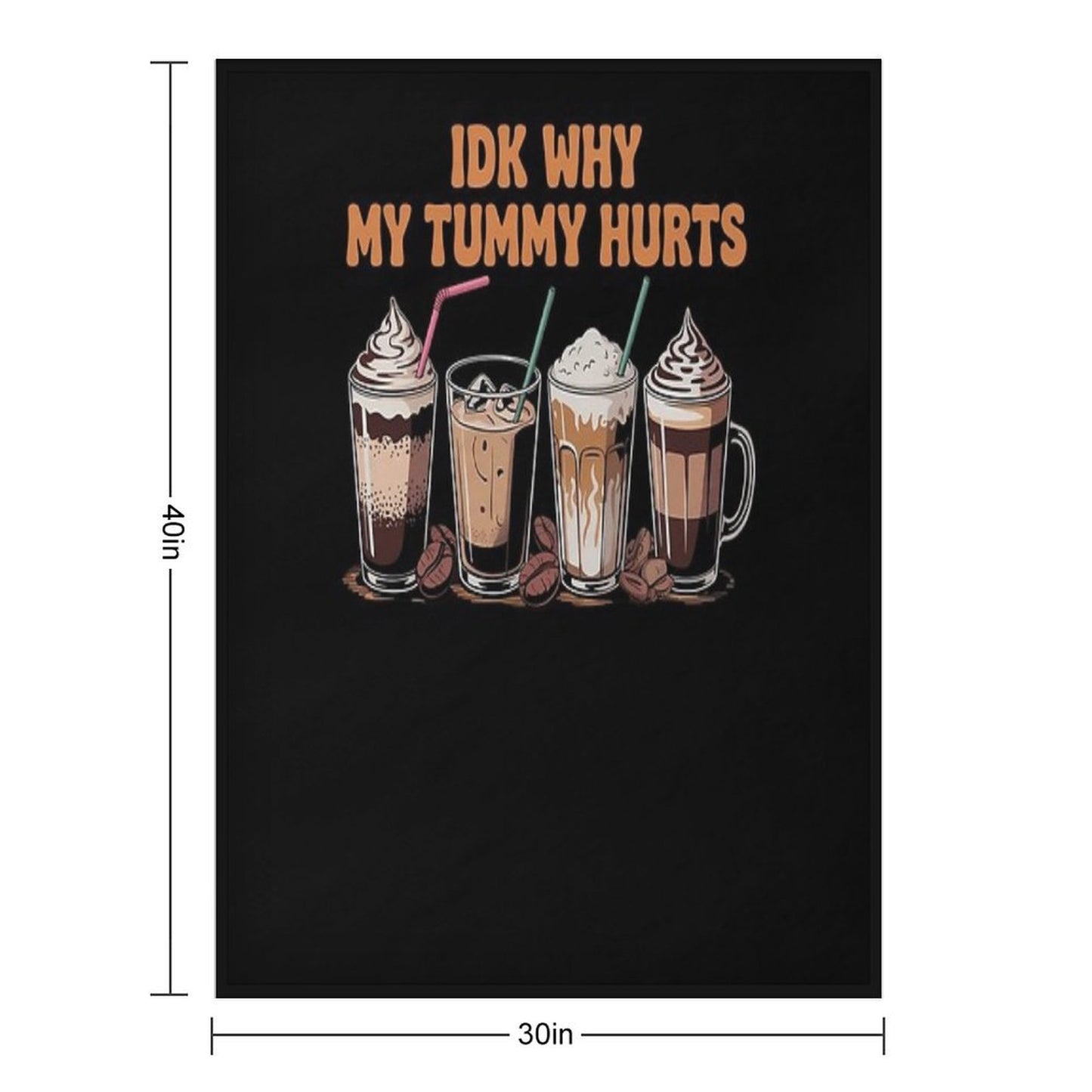I Don’t Know Why My Tummy Hurts Anti-pilling Throw Blanket