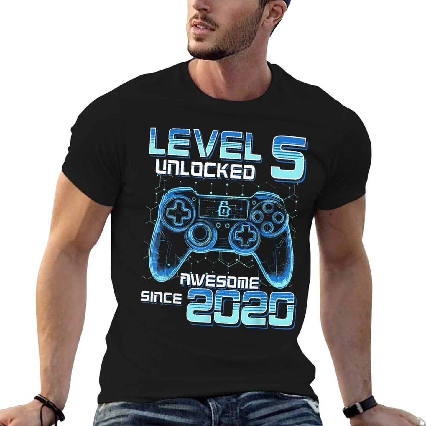 Level 5 Unlocked Video Game Party 6th Birthday Gamer Boys  Quick-drying T-Shirt