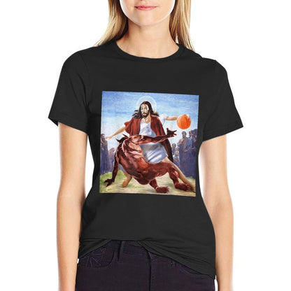 Funny Jesus Crossing Up The Devil Christian Religious  Lightweight T-Shirt