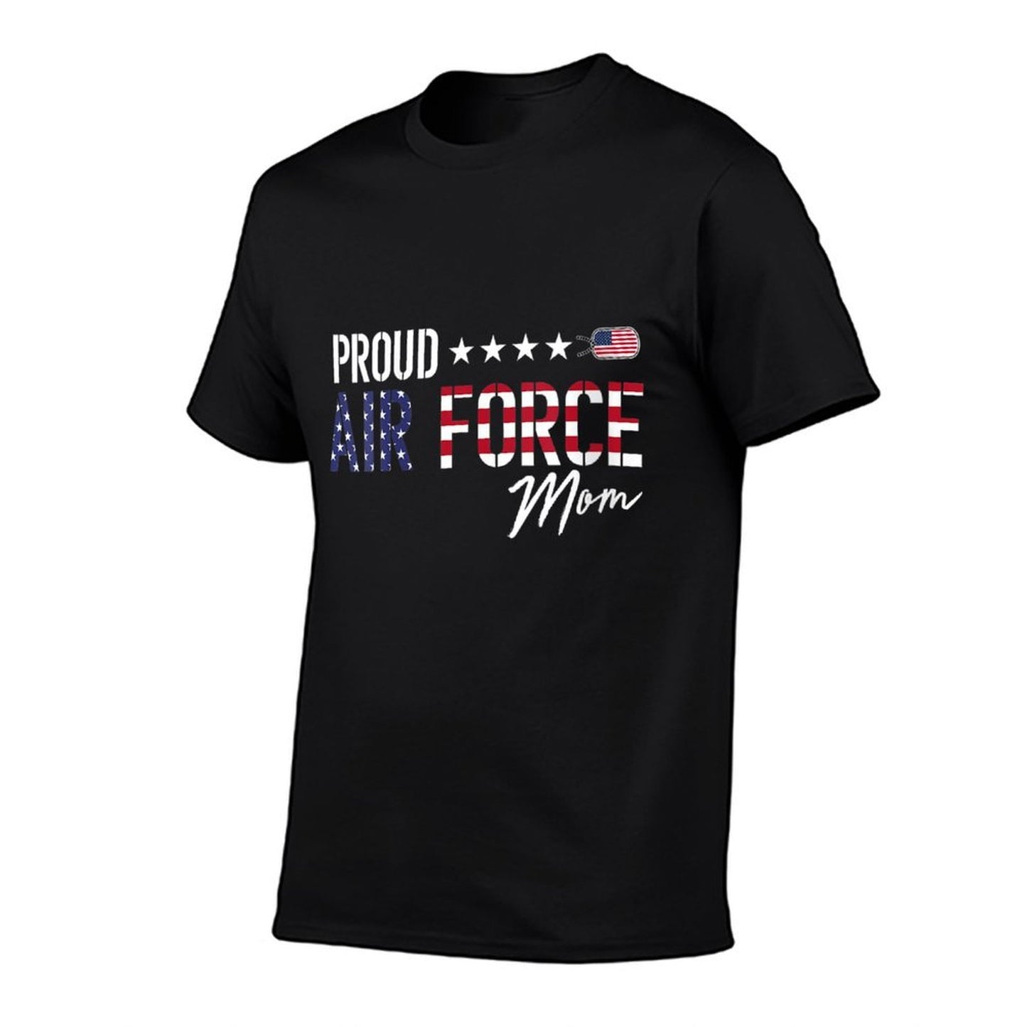 Womens US Proud Air Force Mom  Trendy Pattern T-Shirt