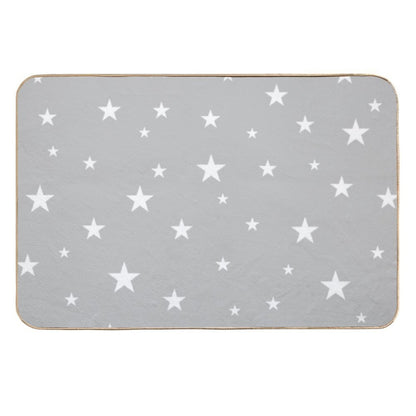 Stars on Grey  Rapid-Drying Bath Mat