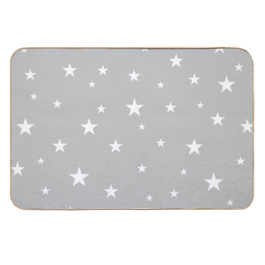 Stars on Grey  Rapid-Drying Bath Mat