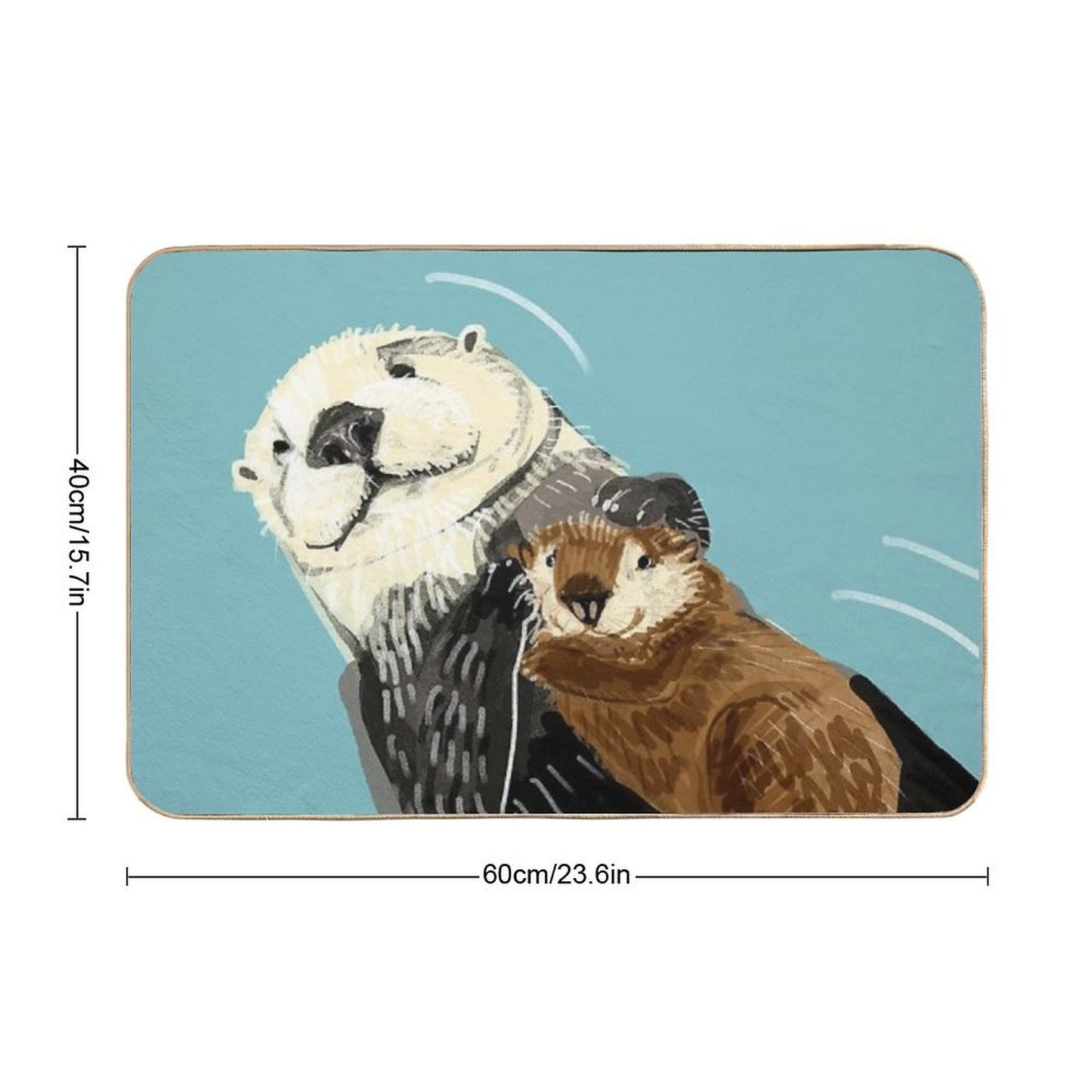 Alaska Sea Otter Mom And Baby  Versatile Bath Mat