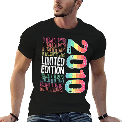 Limited Edition Vintage 2010 Retro Birthday  Oversized Silhouette T-Shirt